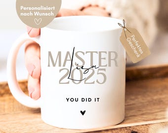 Master 2025 gift mug personalized, Master passed, Master gift, Master exam passed gift mug, Master graduation