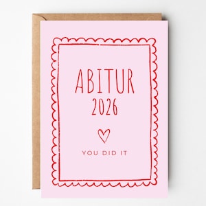 Abitur gift cute otter card, Abitur passed, Abitur graduation, Abitur congratulations card, Abitur 2025 - postcard DINA6 - loulala® Pinke Karte