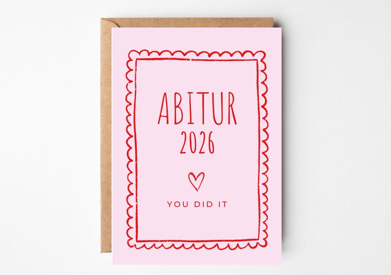 Abitur gift cute otter card, Abitur passed, Abitur graduation, Abitur congratulations card, Abitur 2025 - postcard DINA6 - loulala® Pinke Karte