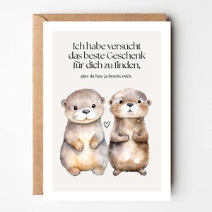 Funny birthday card as a birthday present, Happy Birthday card, funny birthday card I am present enough for you Hej.Otti®