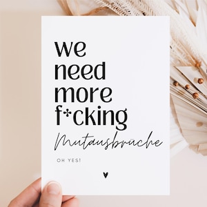 Carte postale d'encouragement Nous avons besoin de plus d'explosions de courage, carte de consolation, encouragement, vous pouvez le faire, nouveau départ, carte de motivation, affirmations