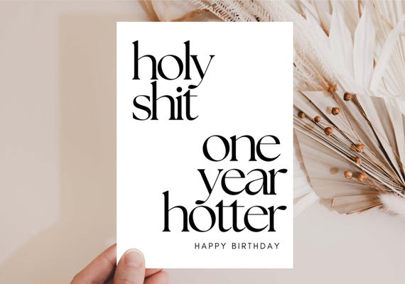 Lustige Geburtstagskarte Holy shit one year older, Grusskarte Geburtstag, Geburtstagskarte, Happy Birthday Karte, Geburtstagsgrußkarte