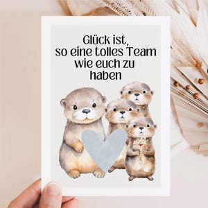 Cadeau d'équipe Hej.Otti® Meilleure équipe, Cadeau pour employé, Cadeau d'équipe, Carte de vœux d'équipe, Carte de collègue, Dites merci à l'équipe, Crewlove