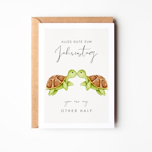 Jahrestag Geschenk Otter, Geschenk Jahrestag, Ehemann Ehefrau Jahrestag Geschenk, Jahrestag Geschenk für ihn, Schildkröte Karte A6 -loulala®