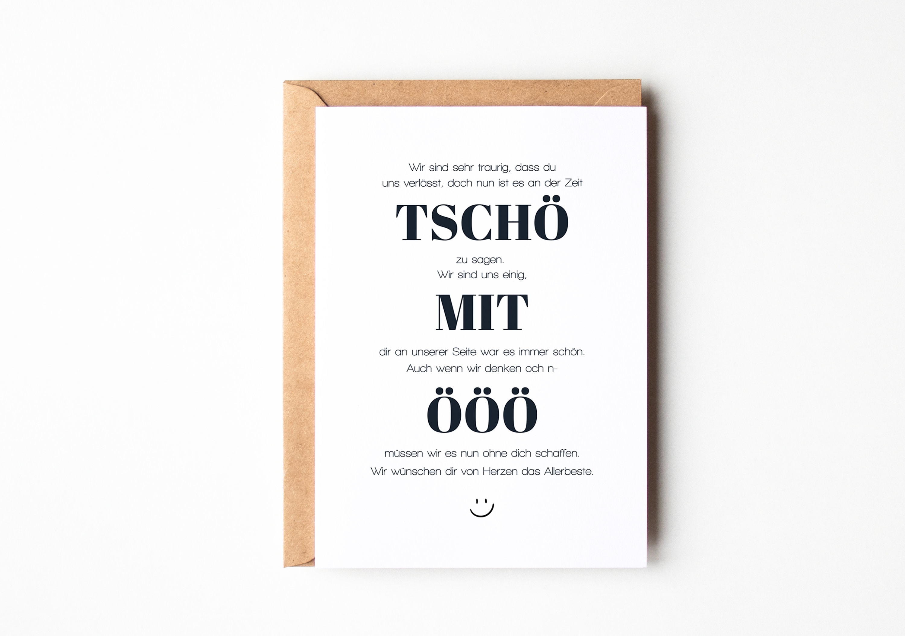 Loulala® Lustige Abschiedskarte für Kollegen, Abschiedsgeschenk