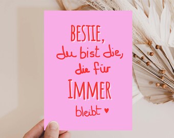 Bestie card, best friend card, friendship card, card for best friend, bestie, friendship gift, best friend birthday
