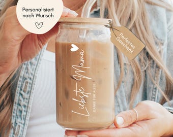 Mom gift drinking glass, best mom, mom birthday, Mother's Day gift, gift mother, gift mom, say thank you to mom - loulala®
