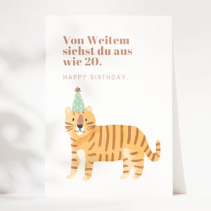 Carte d'anniversaire amusante « De loin, tu as l'air d'avoir 20 ans » comme cadeau d'anniversaire, carte de joyeux anniversaire, carte d'anniversaire, joyeux anniversaire