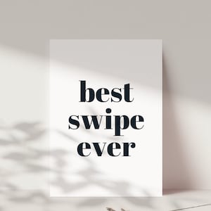 Carte postale trouvée sur Internet, correspondance Tinder, correspondance d'application de rencontre, glissée vers la droite, « ça a commencé avec un glissement » - enveloppe incluse si souhaité