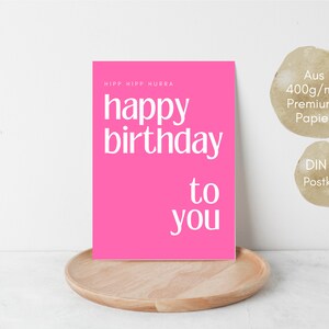 Geburtstagskarte pink für Herzensmenschen, Happy Birthday beste Freundin, Geburtstagsgeschenk für Frauen, Postkarte DINA6 Bild 8