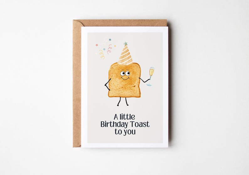 Carte d'anniversaire drôle Un petit toast d'anniversaire à vous, carte de voeux d'anniversaire, carte d'anniversaire, carte d'anniversaire drôle, joyeux anniversaire drôle image 7