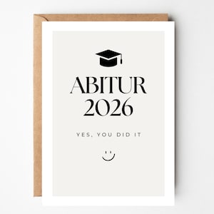 Abitur gift cute otter card, Abitur passed, Abitur graduation, Abitur congratulations card, Abitur 2025 - postcard DINA6 - loulala® Beige-schwarze Karte