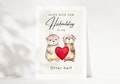 Otter wedding anniversary gift, wedding anniversary gift, husband gift, wife gift - cute otter postcard in A6 for the wedding anniversary product logo