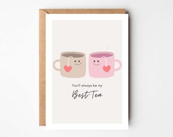 Friendship card best friend, birthday card for friend forever, Happy Birthday, friendship gift, friendship gift bestie