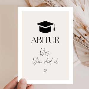 Carte cadeau Abitur, Cadeau Abitur, Remise des diplômes Abitur, Carte de félicitations Abitur, Cadeau Abitur, Félicitations Abitur loulala®