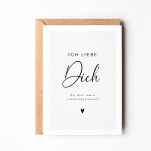 Greeting card "I love you, you are my favorite person", gift for partner, gift for your favorite person, Valentine's Day card
