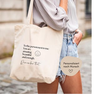名言入りのloulala®トートバッグ、女性用ファブリックバッグ、ガールフレンド、姉妹、同僚へのギフトアイデア、プリント入りジュートバッグ、励ましバッグ