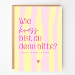 loulala® Prüfung bestanden Karte, Abschluss Karte, Glückwunsch Karte Abschluss, Stolz auf dich Karte, Abi bestanden Karte, Studium Abschluss