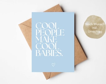 Tarjeta de nacimiento Gente genial Bebés geniales masculinos, regalo para padres niño, regalo por nacimiento, tarjeta de felicitaciones bebé, feliz nacimiento niño