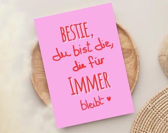 Bestie card, best friend card, friendship card, card for best friend, bestie, friendship gift, best friend birthday