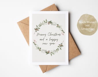 Elegant Christmas card minimalist, Merry Christmas, Christmas card, Christmas greeting, Christmas gift, Merry Christmas