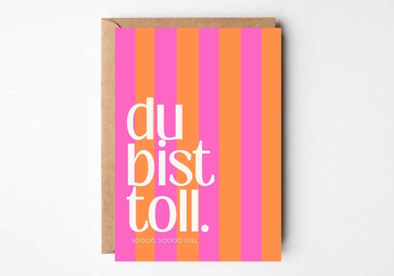 Karte Du bist toll, Danke Karte, Karte Freundin,Mutmacher Karte Lieblingsmensch, Herzensmensch Karte, Freundschaftskarte Bestie Kollegin