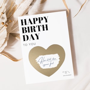 loulala® gratta e vinci da scrivere addosso I Biglietto a sorpresa personalizzato I Biglietto della fortuna, buono I con busta I V9