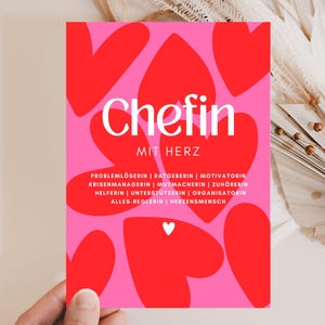 loulala® Chefin Geschenk, Geschenk für Chefin, Chefin Karte, Danke Chefin, beste Chefin Geschenk, Chefin Geburtstag, Chefin Abschied Karte