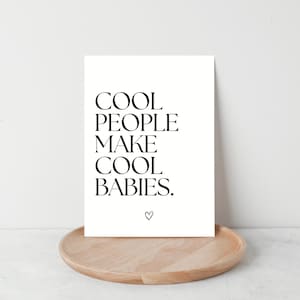 Karte zur Geburt Cool People male cool Babies, Eltern Geschenk, Geschenk zur Geburt, Glückwunschkarte Baby, Alles Gute zur Geburt