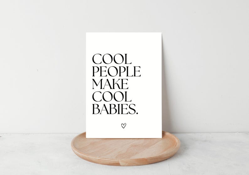 Karte zur Geburt Cool People male cool Babies, Eltern Geschenk, Geschenk zur Geburt, Glückwunschkarte Baby, Alles Gute zur Geburt
