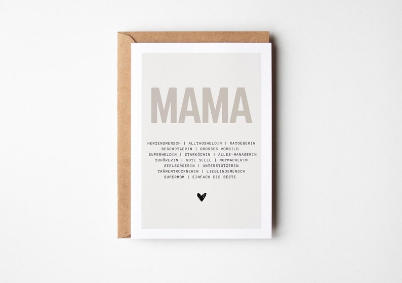 Geburtstagskarte Mama, Mama Weihnachtsgeschenk, Mutter Geschenk, Muttertagskarte, Mutter Geburtskarte, Mama Geschenk, Mama Karte