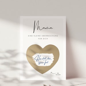Muttertags Geschenk Rubbelkarten zum selber beschriften I Personalisiertes Geschenk Mama | Mutter Geschenk | Mama Geburtstag | Mama Geschenk