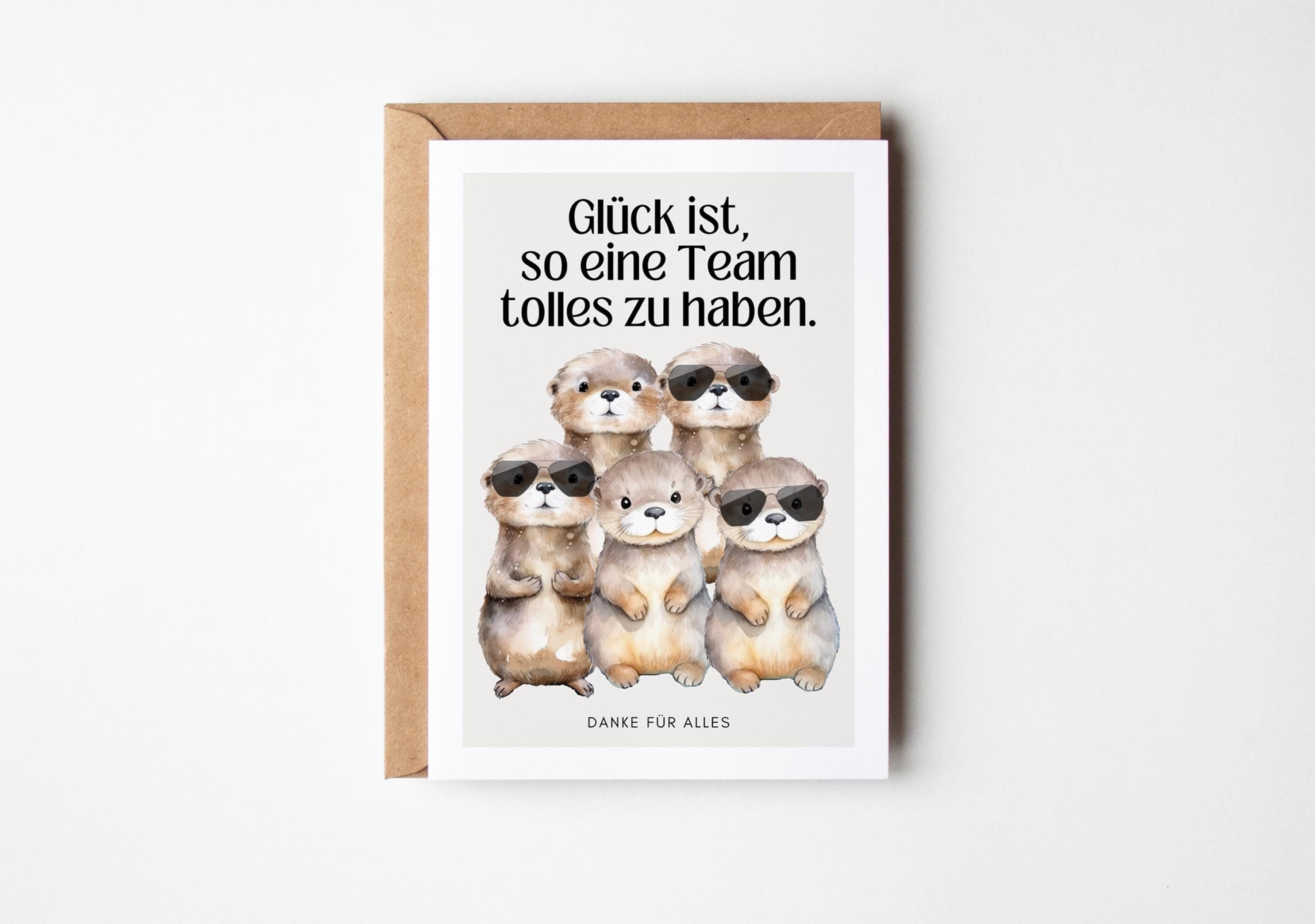 PURESIZE 12er Teamkarten Safari Motiv - Lustige Dankeskarten Für Kollegen & Mitarbeiter - Geschenk Für Weihnachten & Jobwechsel