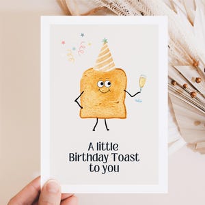 Grappige verjaardagskaart Een kleine verjaardagstoast voor jou, verjaardagswenskaart, verjaardagskaart, grappige verjaardagskaart, gelukkige verjaardag grappig