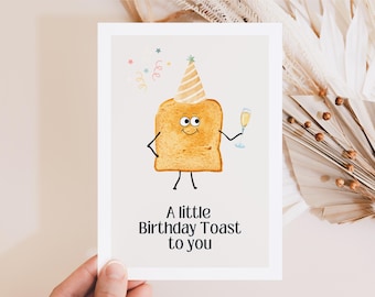 Carte d'anniversaire drôle Un petit toast d'anniversaire à vous, carte de voeux d'anniversaire, carte d'anniversaire, carte d'anniversaire drôle, joyeux anniversaire drôle