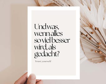 Encouragement postcard, encouragement gift, consolation card, encouragement, new beginning, new paths, proud of you, farewell, you can do it