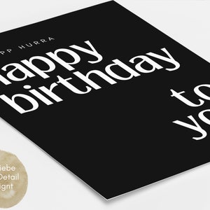 Geburtstagskarte retro in modernem Style, Happy Birthday Karte, Geburtstagskarte für Männer und Frauen, Postkarte DINA6 Bild 5