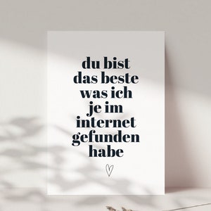 Postkarte für Pärchen, die sich über eine Dating App gefunden haben - Tinder Match, Dating App Match, swiped right, Bumble Match