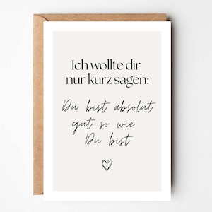 Encouragement gift, comfort card, encouragement, you are good as you are, self-love card, you are good enough, postcard, affirmations