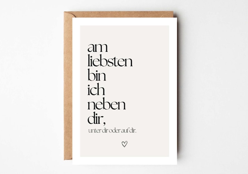 Ich liebe dich Karte
Postkarte Kennenlernen Arbeit
Karte für Pärchen
Liebeskarte
romantische Karte
Karte für Freund
Karte für Mann
Lustige Ich liebe dich Karte
Jahrestag Karte
Hochzeitstag Karte
Karte zum Valentinstag
Lustige karte für Männer
Lustige karte für Pärchen