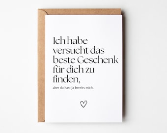Funny birthday card as a birthday present, Happy Birthday card, funny birthday card I am gift enough for you - loulala®