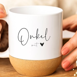 loulala® Uncle Mug Personalized, Gift Uncle, Coffee Mug Uncle with Heart, Uncle Birthday Gift Idea, Thank You Uncle