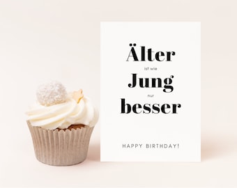 Funny birthday card DINA6, funny birthday gift, Happy Birthday, birthday card men, birthday card women