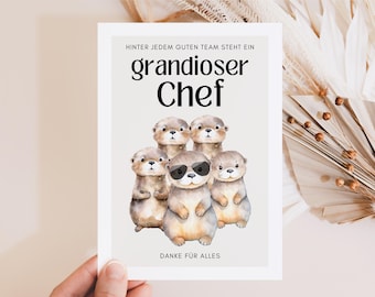 Boss gift, card for boss, gift for boss birthday, say thank you to boss, boss farewell, boss Christmas gift, say thank you to boss