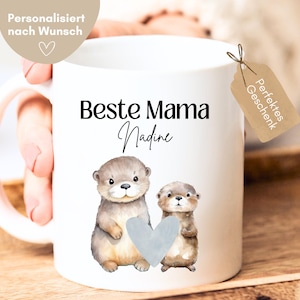 Mom gift cute mug with otter motif - Best Mom, Mother&#39;s Day gift, Mother&#39;s Day gift, Mom birthday, Mom mug - Hej.Otti®