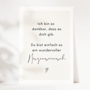 Liefdevolle wenskaart voor je geliefde "Ik ben zo dankbaar dat je bestaat", zeg dankjewel, cadeau favoriete persoon - ansichtkaart A6