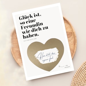 Regalo migliore amico | Gratta e vinci da scrivere su te stesso per la tua migliore amica. Regalo alla fidanzata. Biglietto d'auguri personalizzato
