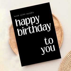 Geburtstagskarte retro in modernem Style, Happy Birthday Karte, Geburtstagskarte für Männer und Frauen, Postkarte DINA6 Bild 7