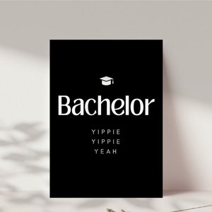 Vrijgezellenwenskaart “Bachelor - Yippie yippie yeah” inclusief hoogwaardige kraftpapieren envelop naar wens DINA6 ansichtkaart