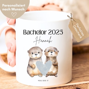 Bachelor Geschenk, Bachelor Tasse personalisiert mit Namen, Bachelor bestanden Geschenk, Bachelor Abschluss Tasse